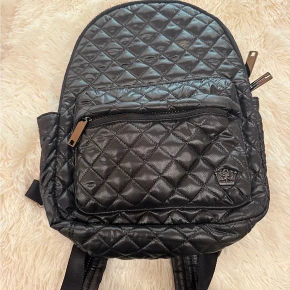 Oliver Thomas Quilted Black Backpack - Picture 1 of 8